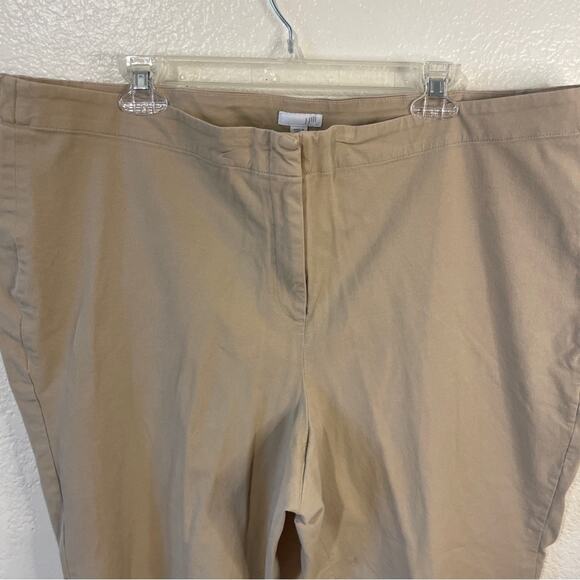 J. Jill Cotton Stretch Cropped Pants Beige Plus Size 22 - Picture 2 of 8